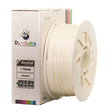 Filamento Acetal-POM DynaLabs 1.75mm 1Kg Branco - DOCTOR 3D