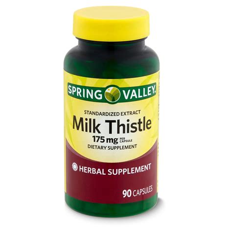 Spring Valley Standardized Extract Milk Thistle Dietary Supplement 90 ...