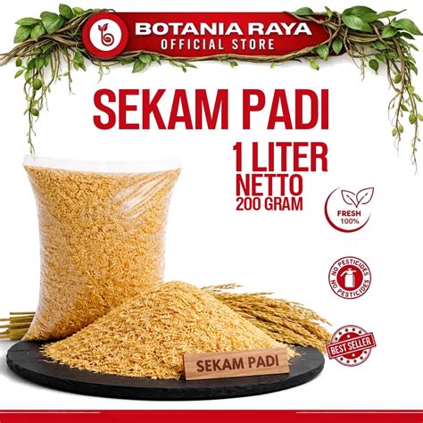 Jual BOTANIA RAYA Sekam Padi Kemasan 1 Liter Netto 200 Gram / Sekam Mentah / Fermentasi / Arang ...