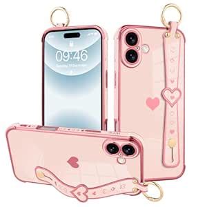 MOWIME Compatible with iPhone 16 Plus Case, Cute Love Heart Pattern for ...