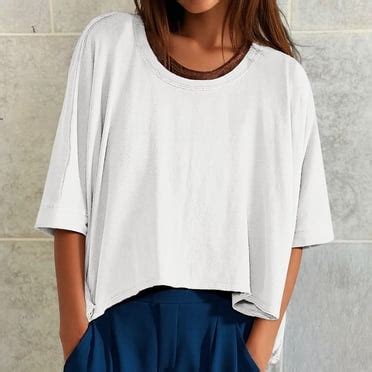 Loving People Round Neck Crop Short Sleeve Blouses & Tops Women's Small ...