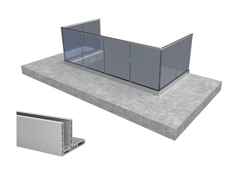 Frameless Glass Balustrade System with F Profile Top Fix - Vista V511F ...