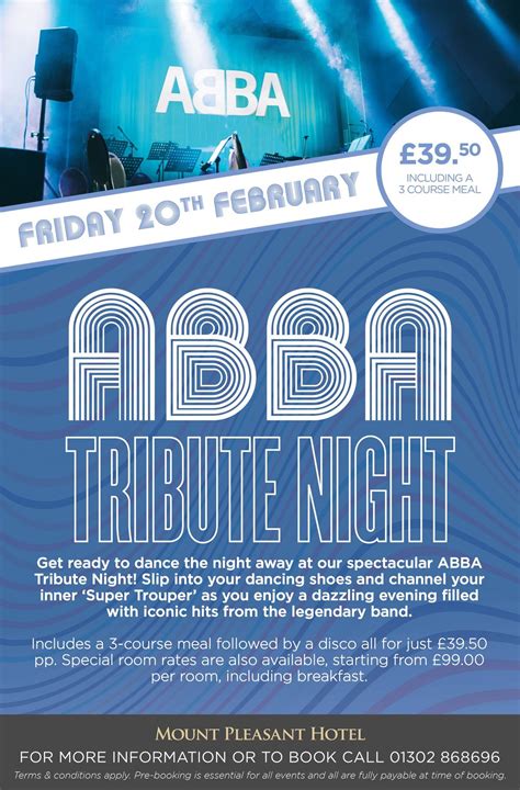 ABBA Tribute Night - Sold Out , Best Western Premier Mount Pleasant ...