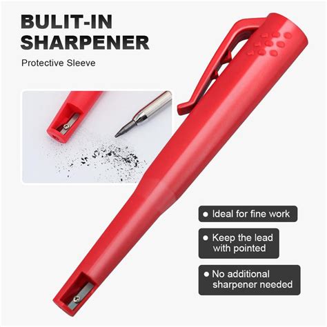 2pcs/set new creative high-quality 2.8mm woodworking pencil set ...