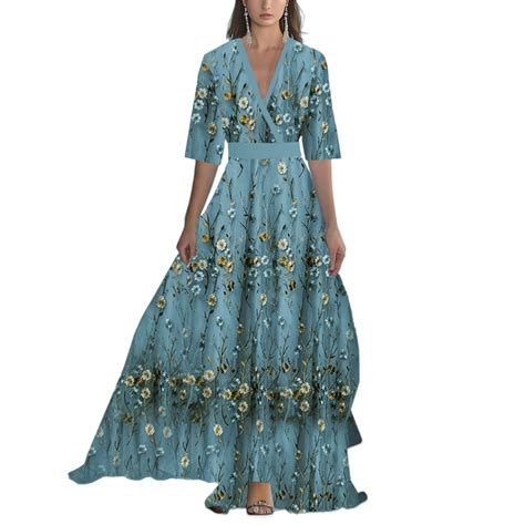 longantii Dresses for Women 2026 Elegant Classy Spring Wedding Guest Dress Empire Waist Floral ...