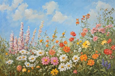 Abstract oil painting flowers wallpaper art oil painting background ...