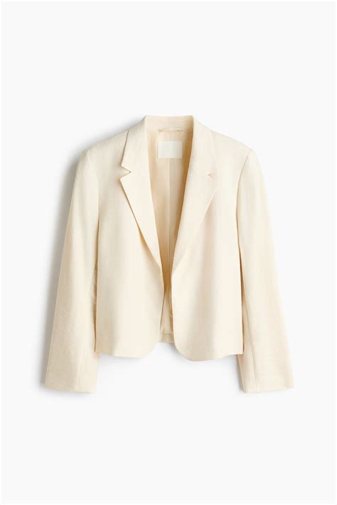 Short blazer - Cream - Ladies | H&M HK
