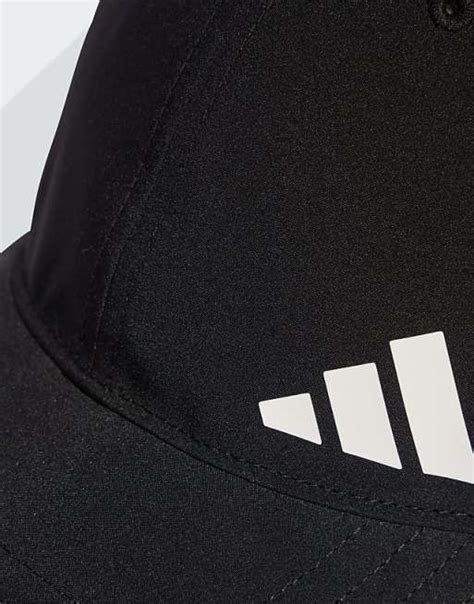 adidas performance 3 stripes training essentials cap in black / white ...