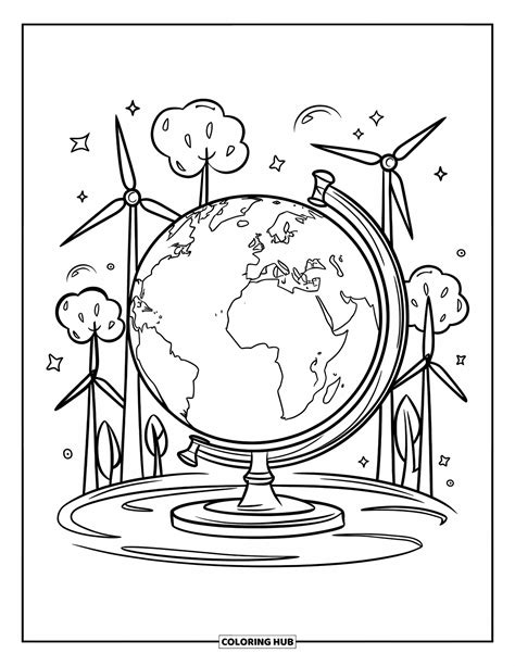 75+ Disegni della Terra da colorare per bambini e adulti (Gratis)