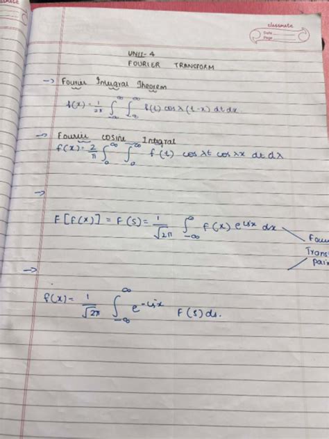 Fourier Transform Concepts and Applications - UNIT 4 Maths Notes - Studocu