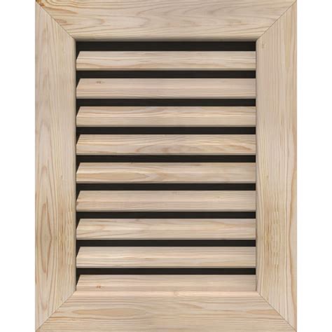 Ekena Millwork 24-in x 24-in Smooth Pine Square Wood Gable Louver Vent ...