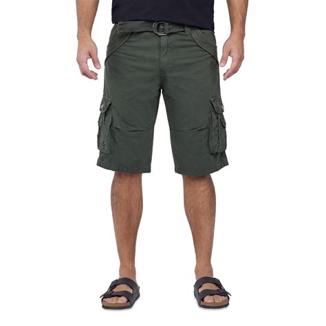 X RAY JEANS Men's Belted 12.5" Inseam Knee Length Cargo Shorts, Charcoal, 48 - Walmart.com
