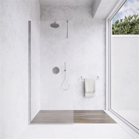 Mampara de ducha walk-in 80 cm 8 mm transparente antical h200 | Lazaros ...