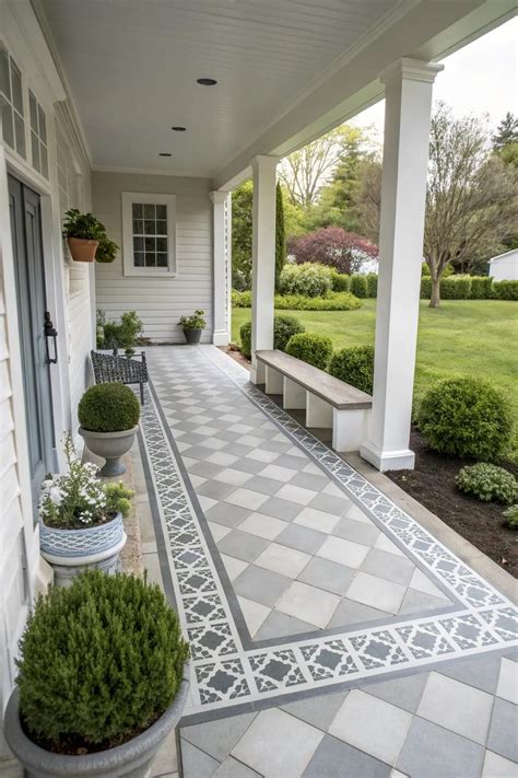 13+ Inspiring Front Entrance Porch Tile Ideas - Garden.eco