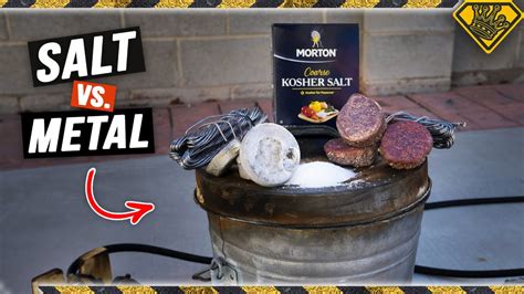 Discover the intense explosive reactions when molten salt hits liquid metal