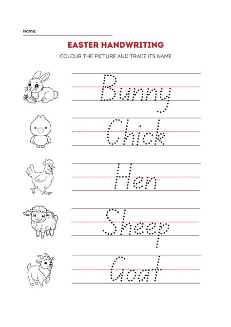 Easter Handwriting Activity (Free PDF Printable)