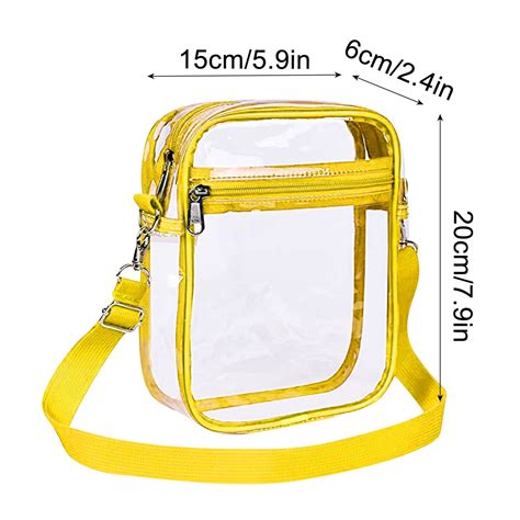 Clear PVC Stadium Approved Crossbody Bag for Men and Women Large ...