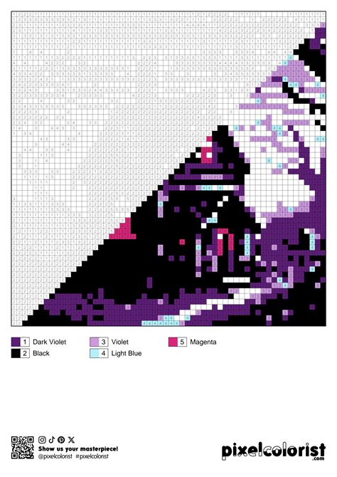 Haunted House Pixel Color by Number for Adults - Pixelcolorist