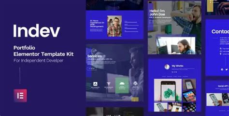 Download Indev – Portfolio Elementor Template Kit For Developer Addon ...
