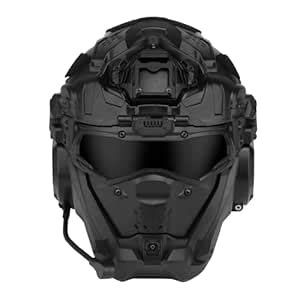 Airsoft Helmet with Full Face Mask (Full Face Helmet #2) : Amazon.in ...