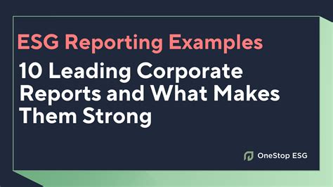 ESG Reporting Examples: 10 Leading Corporate Reports and What Makes ...