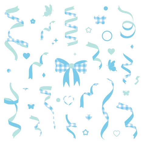 Goodnotes Digital Stickers: Ribon Blue - Etsy | Digital sticker ...