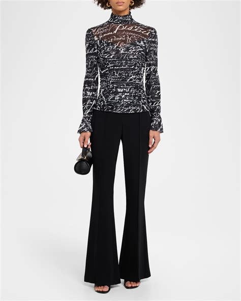 Cinq a Sept Lucy Love Journal Ruched Top | Neiman Marcus