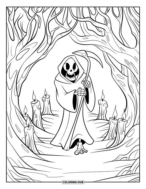 55+ Grim Reaper Coloring Pages for Kids & Adults (Free)