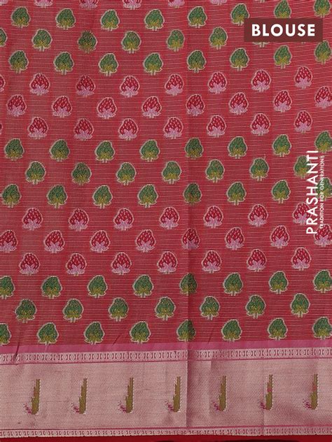 Cotton zari kota saree teal green and maroon with allover thread & zar ...