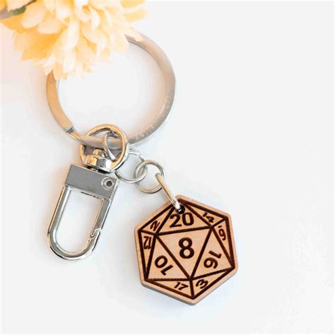 D20 Dice Wooden Keyring – Robin Valley Official Store