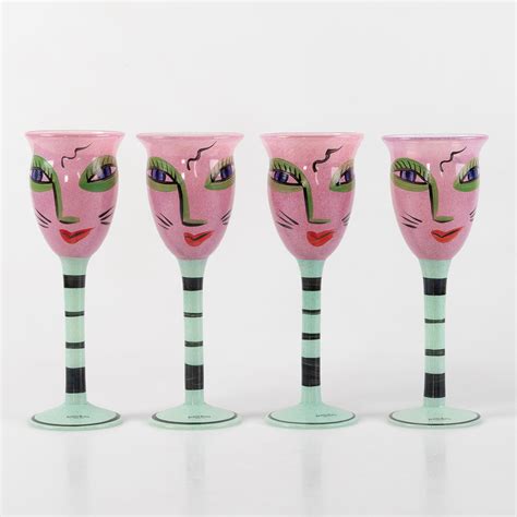 ULRICA HYDMAN-VALLIEN. Wine glasses, 4 pieces “Open Minds”, Kosta Boda ...