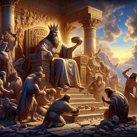 King Solomon building an altar for other gods. Imagen 2 de 4