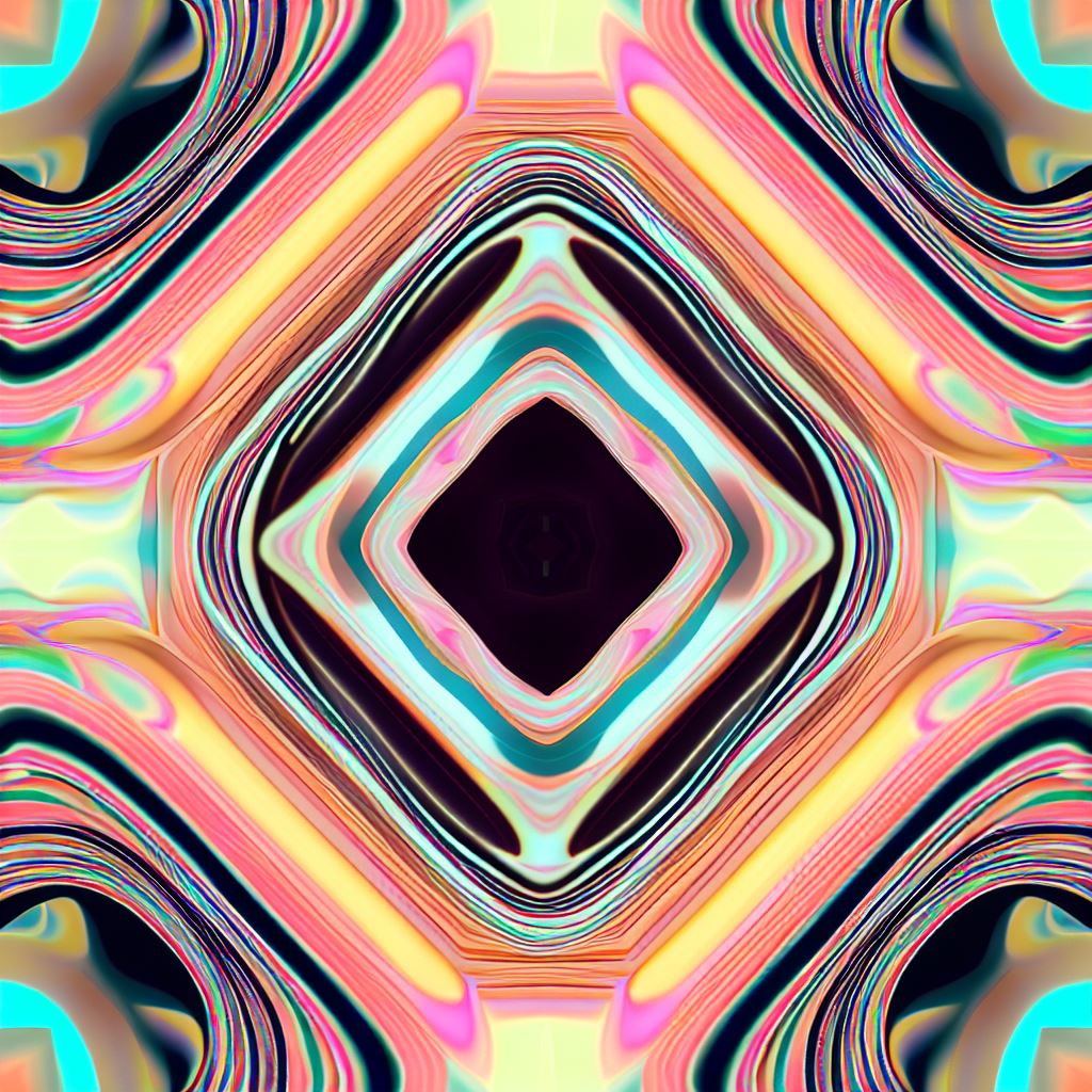 Make a trippy background image with bold geometric patterns and shapes.。第 4 个图像，共 4 个图像