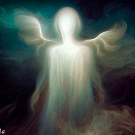 Depict a surreal depiction of the Holy Spirit as a mysterious and otherworldly entity.. Image 3 of 4