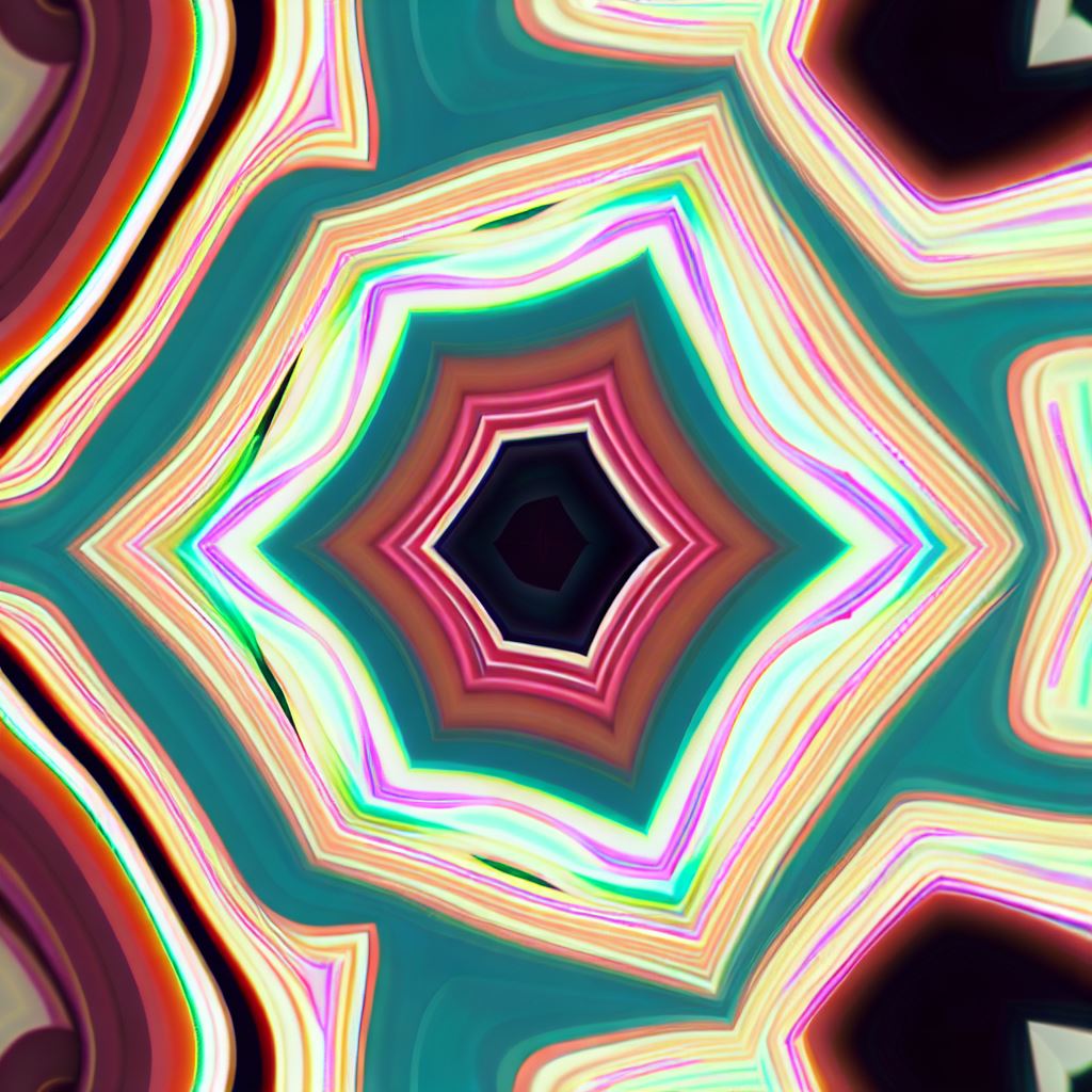 Make a trippy background image with bold geometric patterns and shapes.。第 3 个图像，共 4 个图像