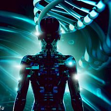 Create an image that embodies the futuristic possibilities of genetic engineering.