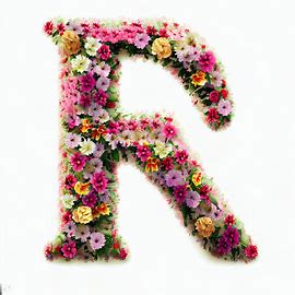 Imagine a font made entirely of flowers. Image 3 of 4