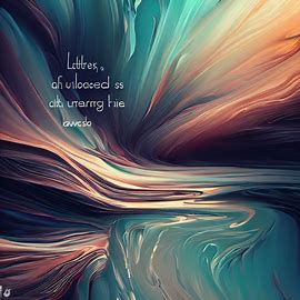 Generate an artwork with the phrase "life is like a river, flowing effortlessly and beautifully.. Image 4 of 4