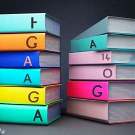Create an image of a stack of books with different grades, from A+ to F, on each cover.. Image 4 of 4