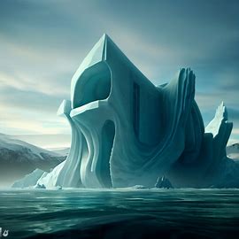 Imagine a building that is carved from a giant iceberg in the Arctic sea.. Image 3 of 4