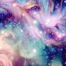 Imagine a dreamy galaxy filled with sparkling stars, vibrant colors, and swirling clouds.