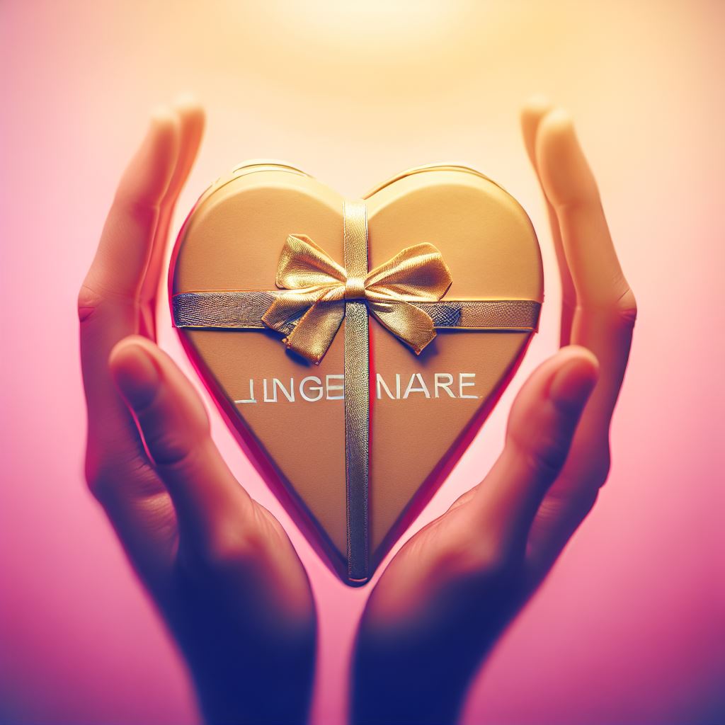 Imagine and create a gift box shaped like a heart for Valentine's day.