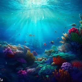 Create an underwater scene that showcases the vibrant coral reefs and exotic sea creatures of the Red Sea.. Image 4 of 4