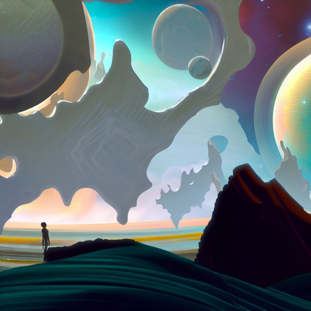 Illustrate a dreamscape inspired by the beauty and complexity of geography.