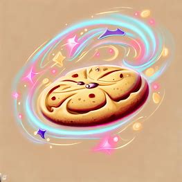 Draw a picture of a magical cookie that, when eaten, grants anyone their hearts desires.
