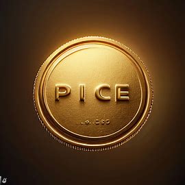 Create an image of a golden coin with the word 'price" written on it.. Image 3 of 4