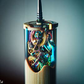 A pencil that has an intricate mechanism inside and can change colors when you write. Image 4 of 4