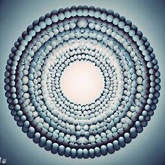 Imagine a circle that is made up of many smaller circles interconnected in a pattern, creating a beautiful and symmetrical image.