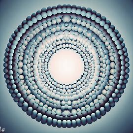 Imagine a circle that is made up of many smaller circles interconnected in a pattern, creating a beautiful and symmetrical image.. Image 1 of 4