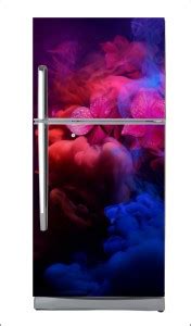 Divine studio 60 cm Abstract flowers wallpaperLarge Single Door Fridge ...